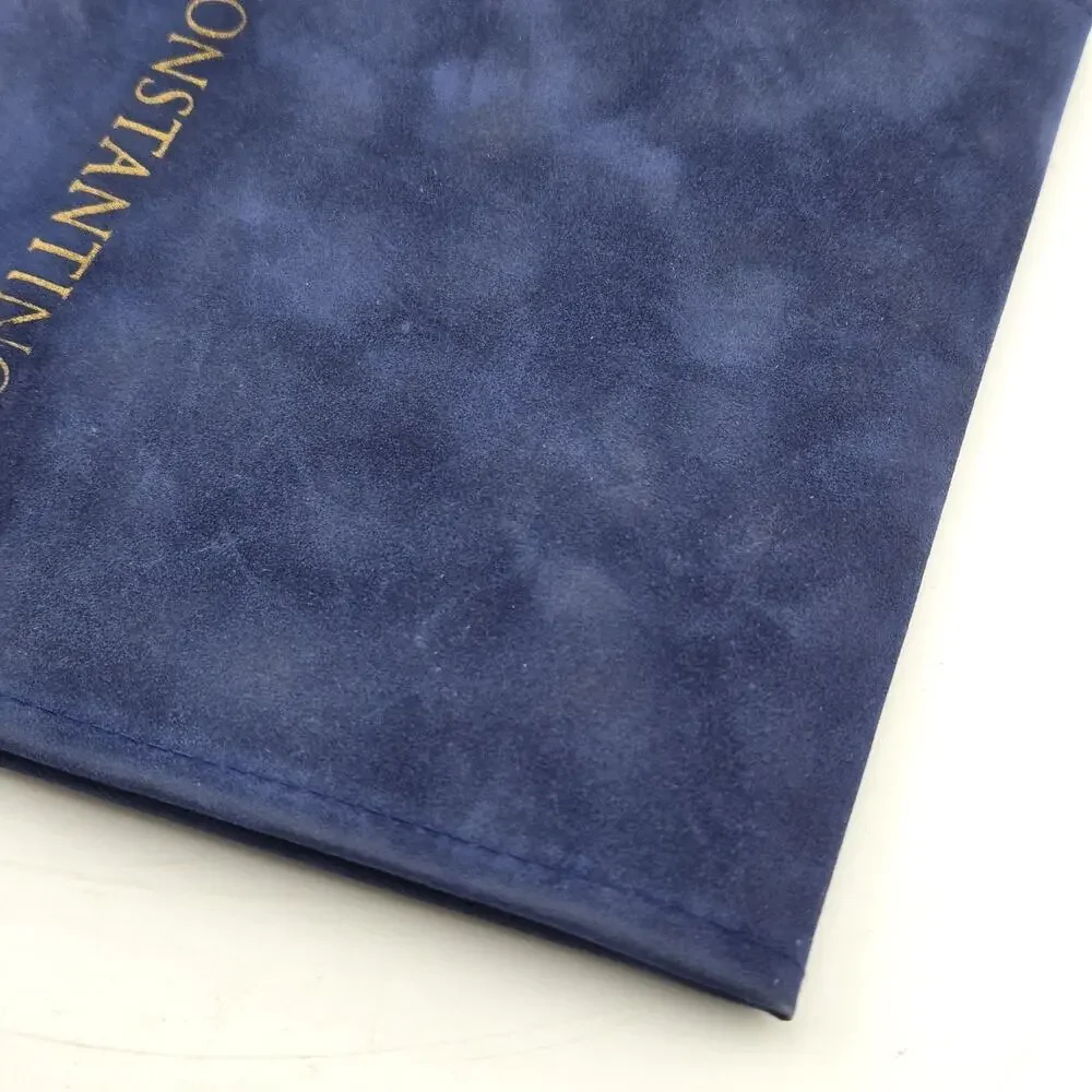 Konstantino Jewelry Pouch Dust Bag Lot of 4 Suede Envelope Case Blue